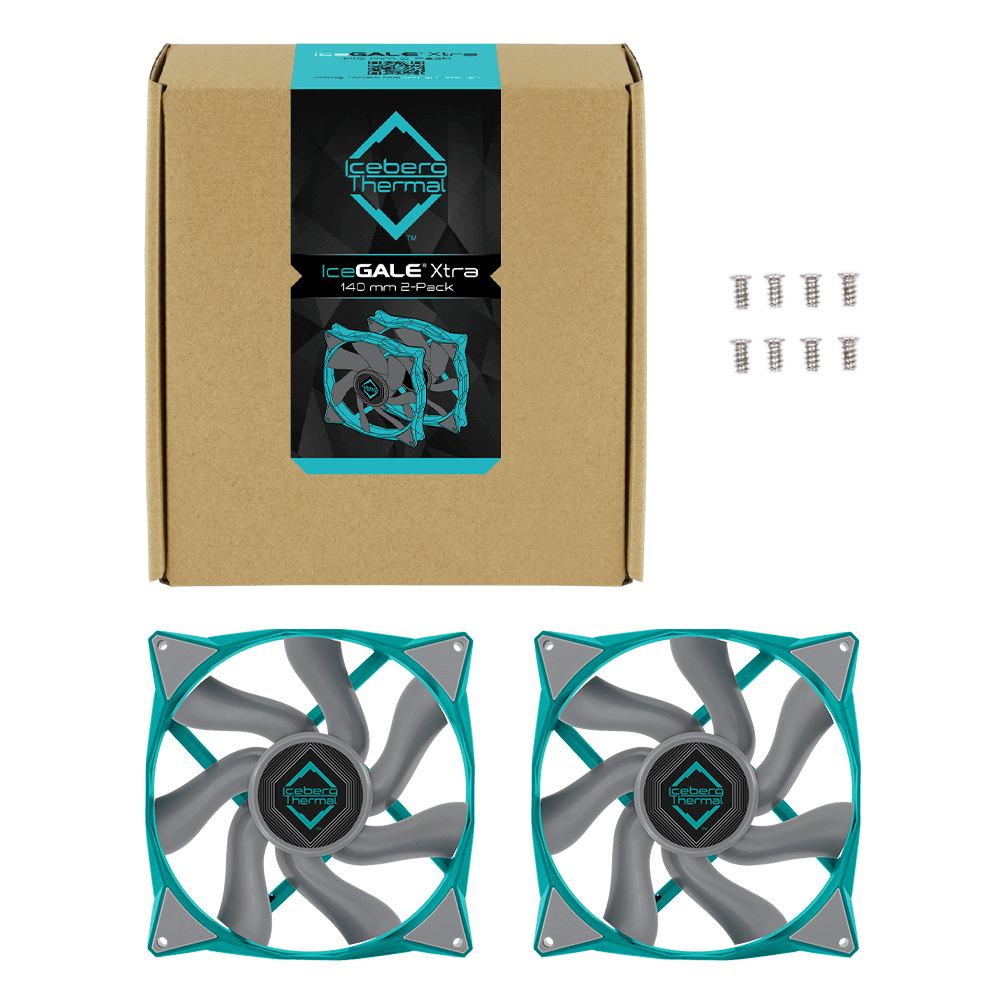 Iceberg Thermal IceGALE Xtra - 140mm Teal 2er Pack*