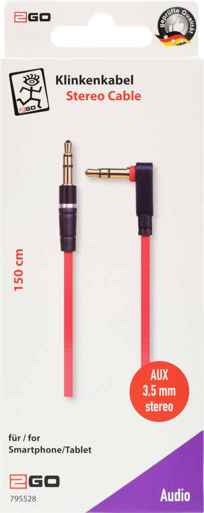 ACV Cable 3.5mm AUX 1.5m red - Kabel