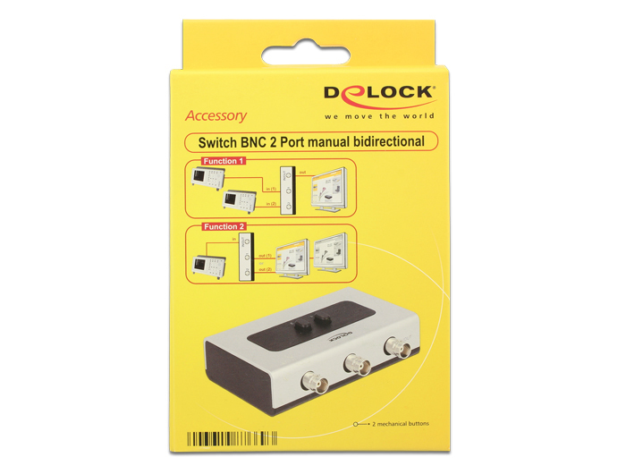 Delock Switch BNC 2 port manual bidirectional - Video-Schalter - 2 x Composite Video