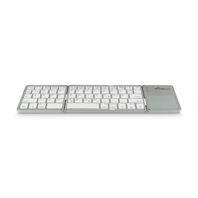 MEDIARANGE Tastatur Wireless 63 Ta. faltbar Toch. DE silber