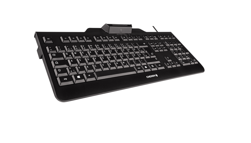 Cherry KC 1000 SC - Tastatur - 1.200 dpi Optisch - 105 Tasten QWERTZ - Schwarz