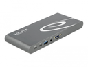 Delock 87772 - Verkabelt - Thunderbolt 3 - 3,5 mm - 10,100 Mbit/s - Grau - MicroSD (TransFlash) - SD