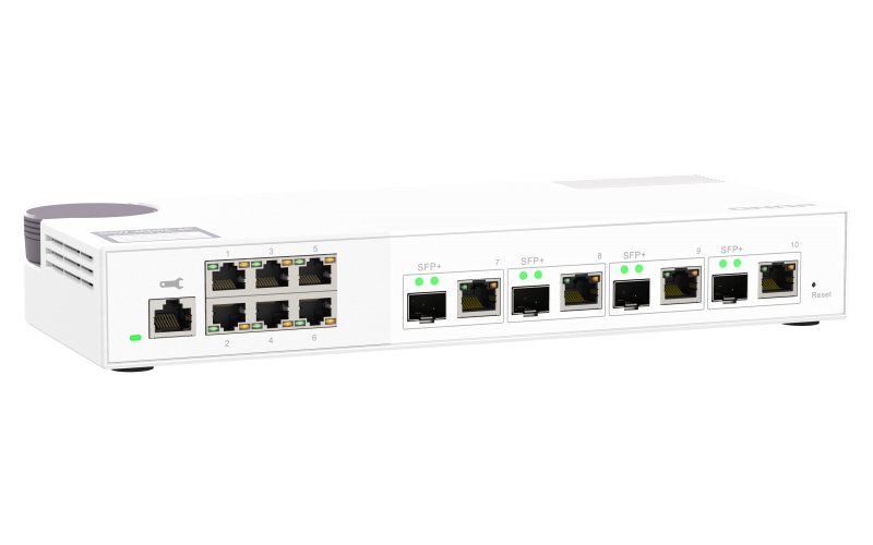 QNAP QSW-M2106-4C 6 port 2.5Gbps 4 10Gbps SFP+/NBASE-T Combo web managed - Switch - 10 Gbps