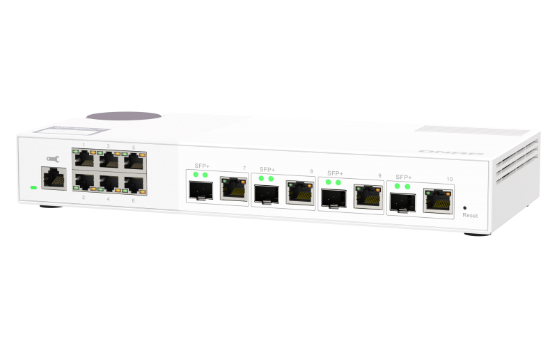 QNAP QSW-M2106-4C 6 port 2.5Gbps 4 10Gbps SFP+/NBASE-T Combo web managed - Switch - 10 Gbps