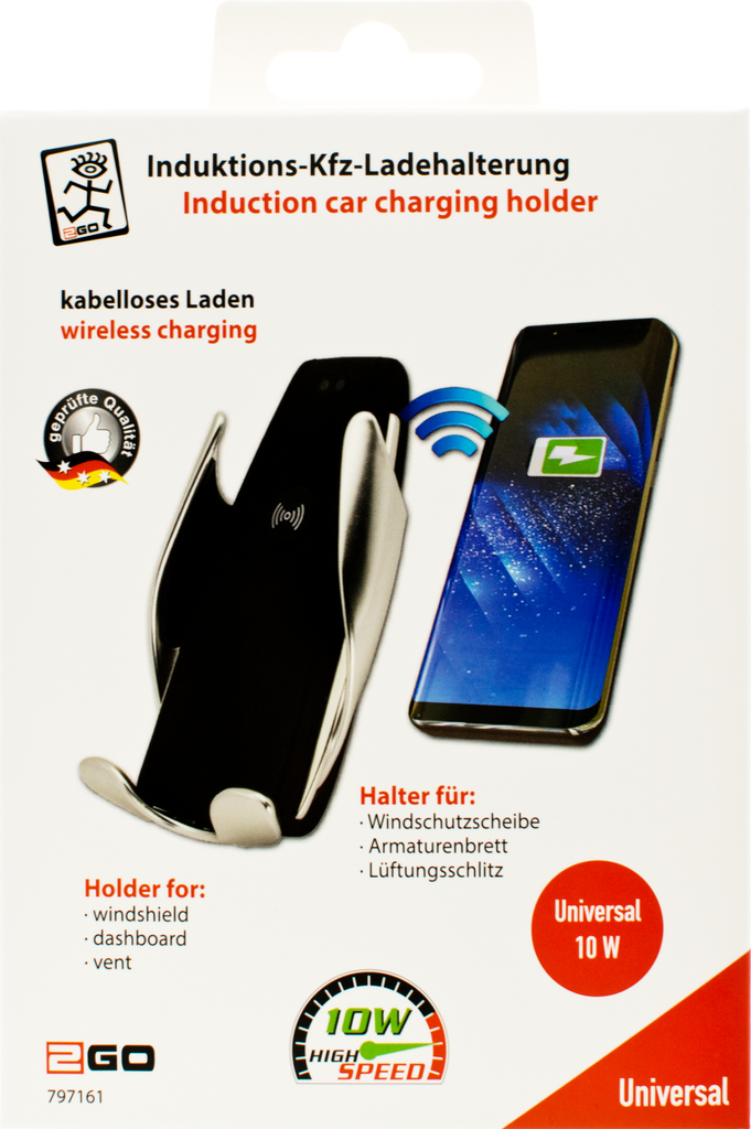 ACV Universal Smartphone-Halterung mit"Wireless Charging"