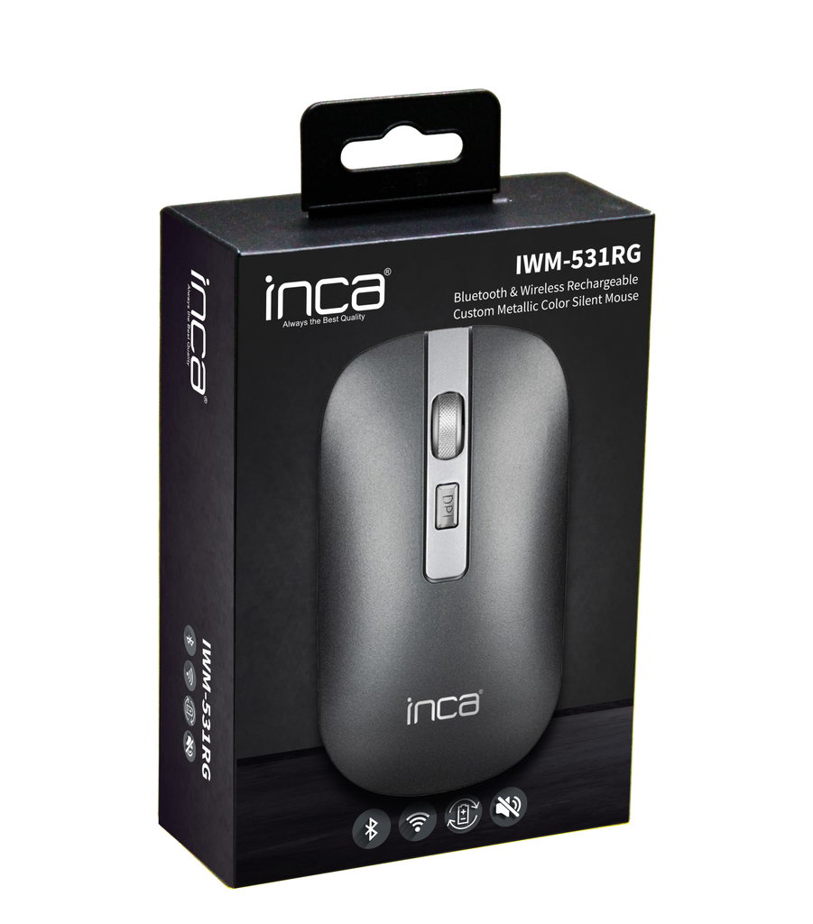 Cian Technology GmbH Maus INCA IWM-531RG Bluetooth & Wireless Akku Silent SI retail - Maus