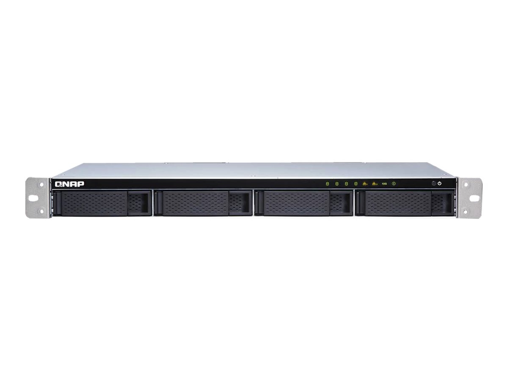 QNAP TS-431XeU - NAS - Rack (1U) - Annapurna Labs - Alpine AL-314 - Schwarz - Edelstahl