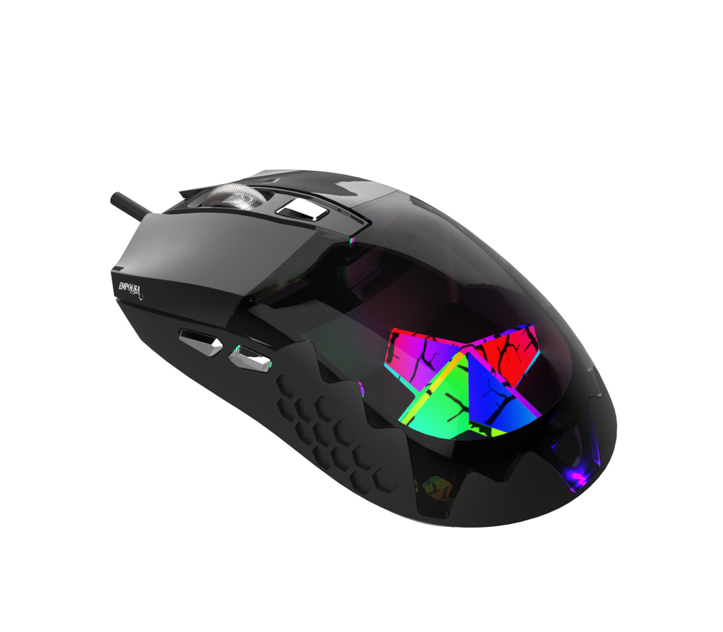INCA Cian INCA Empousa 3D RGB Led 7200 Dpi Macro Keys Private Gaming Mouse