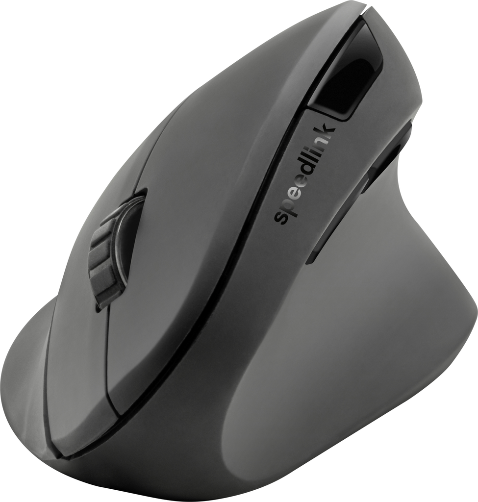 SPEEDLINK PIAVO Ergonomic Vertical Wireless - Mouse Bis zu 1.600dpi Auflösung Gummierte - Maus - 6 Tasten