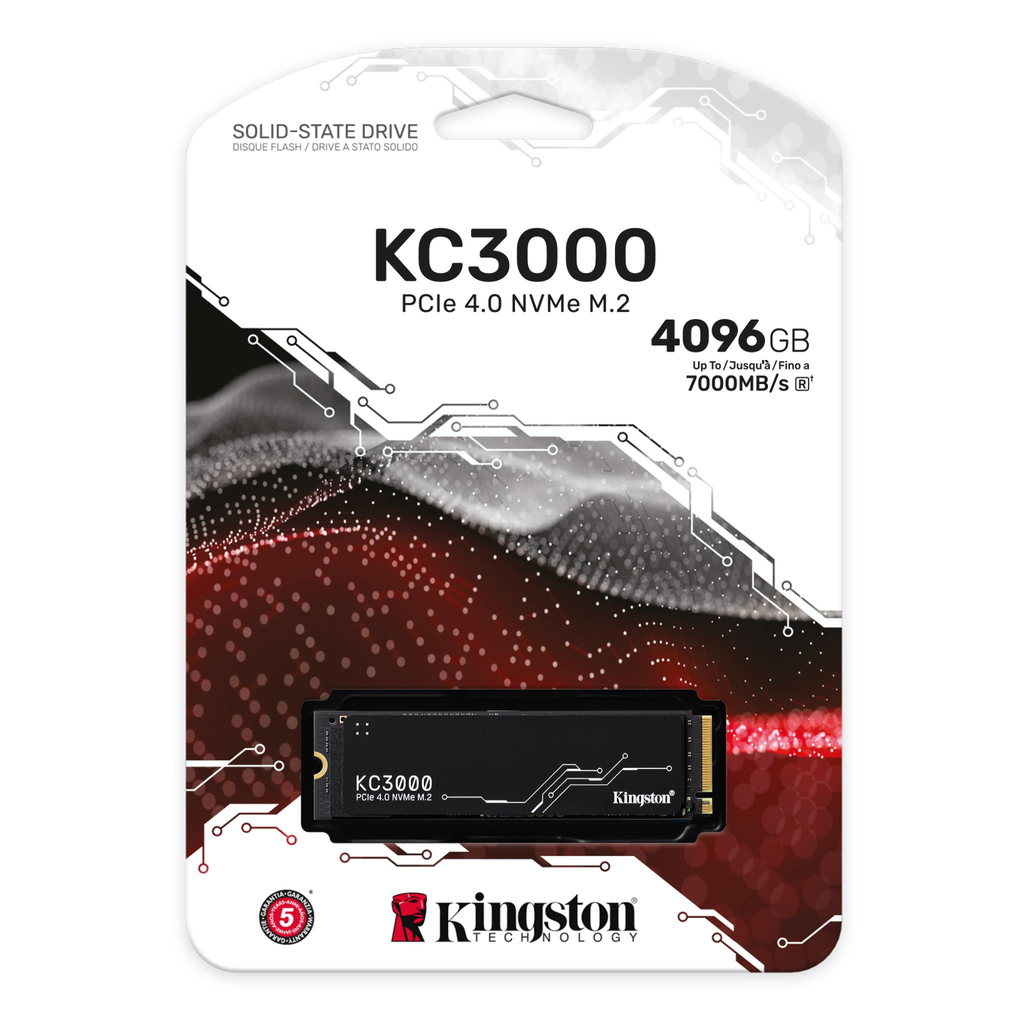 Kingston KC3000 NVMe SSD 4096 GB M.2 2280 TLC PCIe 4.0 - Solid State Disk - NVMe
