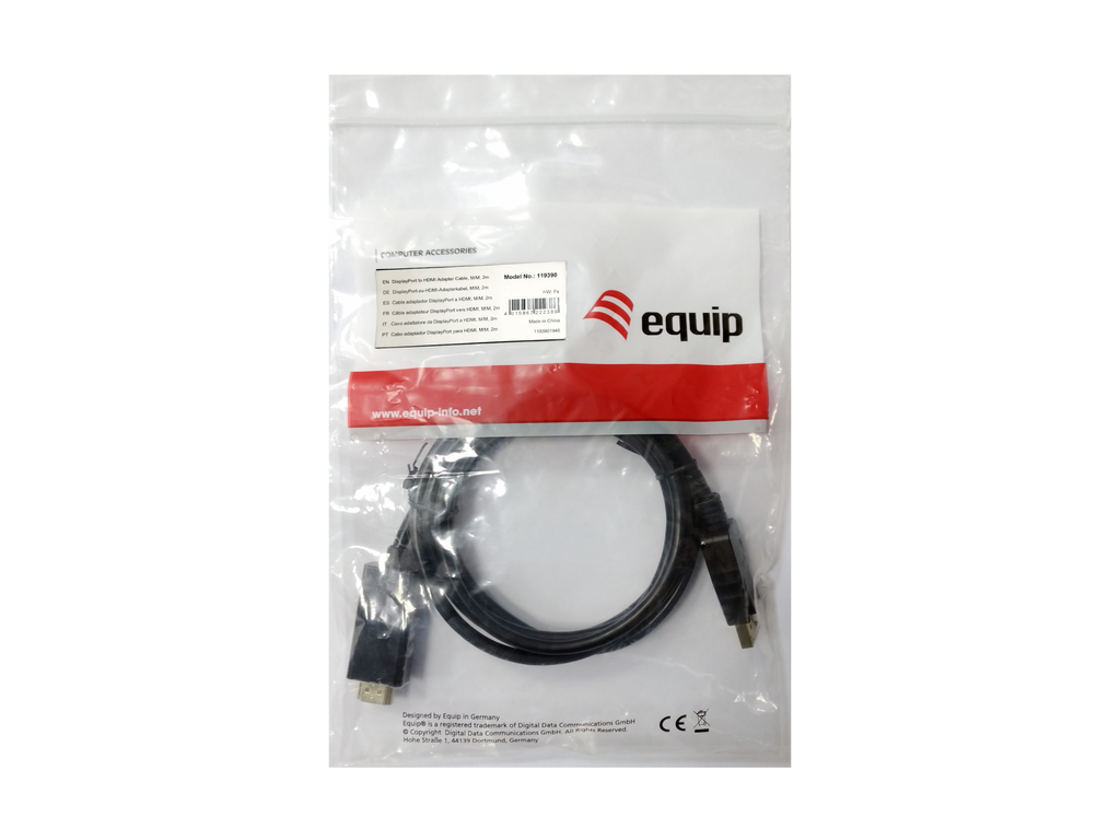 Equip DisplayPort auf HDMI Adapter kable - 2 m - 2 m - DisplayPort - HDMI - Männlich - Männlich - Gerade