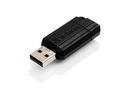 Verbatim PinStripe - USB-Stick 128 GB - Schwarz - 128 GB - USB Typ-A - 2.0 - 10 MB/s - Kappe - Schwarz