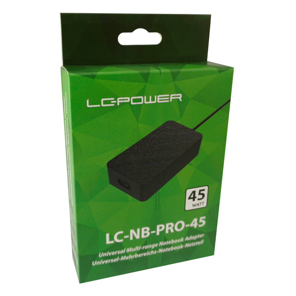 LC-Power LC-NB-PRO-45 - Notebook - Indoor - 110 - 240 V - 50 - 60 Hz - 45 W - 18.5 - 20 V