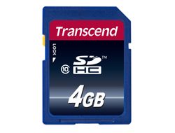 Transcend TS4GSDHC10 - 4 GB - SDHC - Klasse 10 - NAND - 30 MB/s - Schwarz