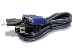 TRENDnet 2.8m USB/VGA KVM - 2,8 m - Schwarz - 2x HD15 M - USB 1.1 M