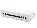 DIGITUS Desktop CAT 6A, Klasse EA Patch Panel, geschirmt, grau