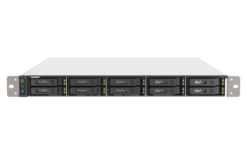 QNAP 1U 10-bay all flash NAS U.2/U.3 NVMe PCIe Gen4 x4 and SATA 6Gbps bays AMD EPYC - NAS - SAN