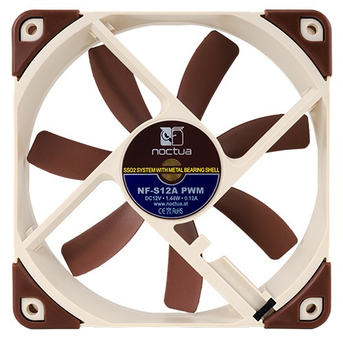 Noctua NF-S12A PWM - Ventilator - 12 cm - 300 RPM - 1200 RPM - 17,8 dB - 107,5 m³/h