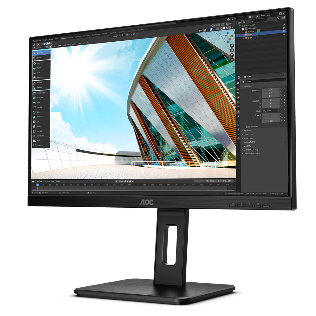 AOC P2 Q24P2Q - 60,5 cm (23.8 Zoll) - 2560 x 1440 Pixel - Quad HD - LED - 4 ms - Schwarz