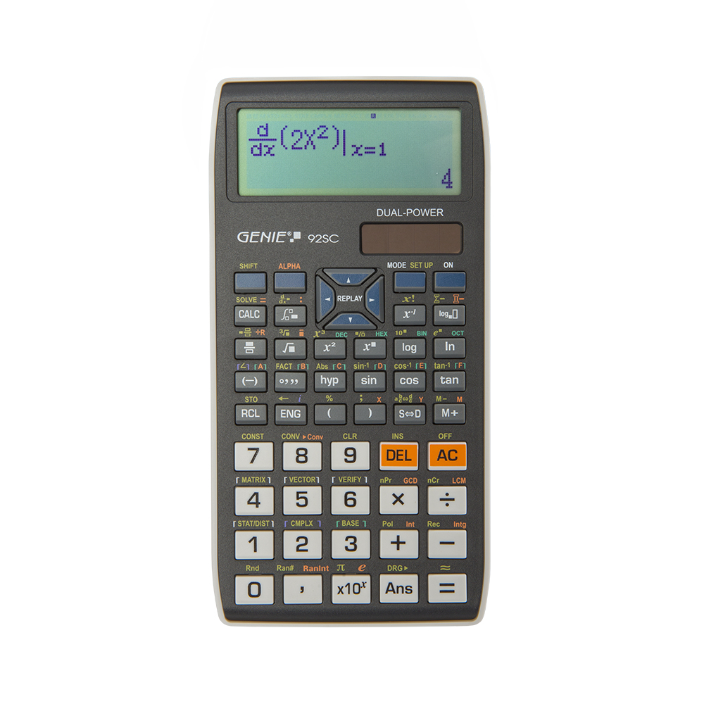 Genie 92 SC - Tasche - Wissenschaftlicher Taschenrechner - 10 Ziffern - 2 Zeilen - Akku - Schwarz