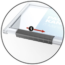 Durable Kartenhalter PUSHBOX MONO - Abzeichen - Landschaft - Transparent - Seite - 87 mm - 5,4 cm