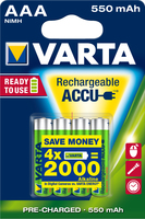 Varta Ready2Use HR03 4pcs - Wiederaufladbarer Akku - Nickel-Metallhydrid (NiMH) - 4 Stück(e) - 550 mAh - AAA