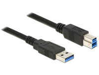 Delock 85070 - 5 m - USB A - USB B - USB 3.2 Gen 1 (3.1 Gen 1) - Männlich/Männlich - Schwarz