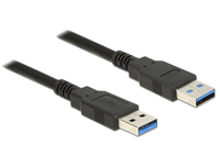 Delock 85059 - 0,5 m - USB A - USB A - USB 3.2 Gen 1 (3.1 Gen 1) - Männlich/Männlich - Schwarz