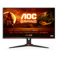 AOC 24G2SAE/BK - 60.5 cm (23.8") - 1920 x 1080 pixels - Full HD - 1 ms - Black - Red