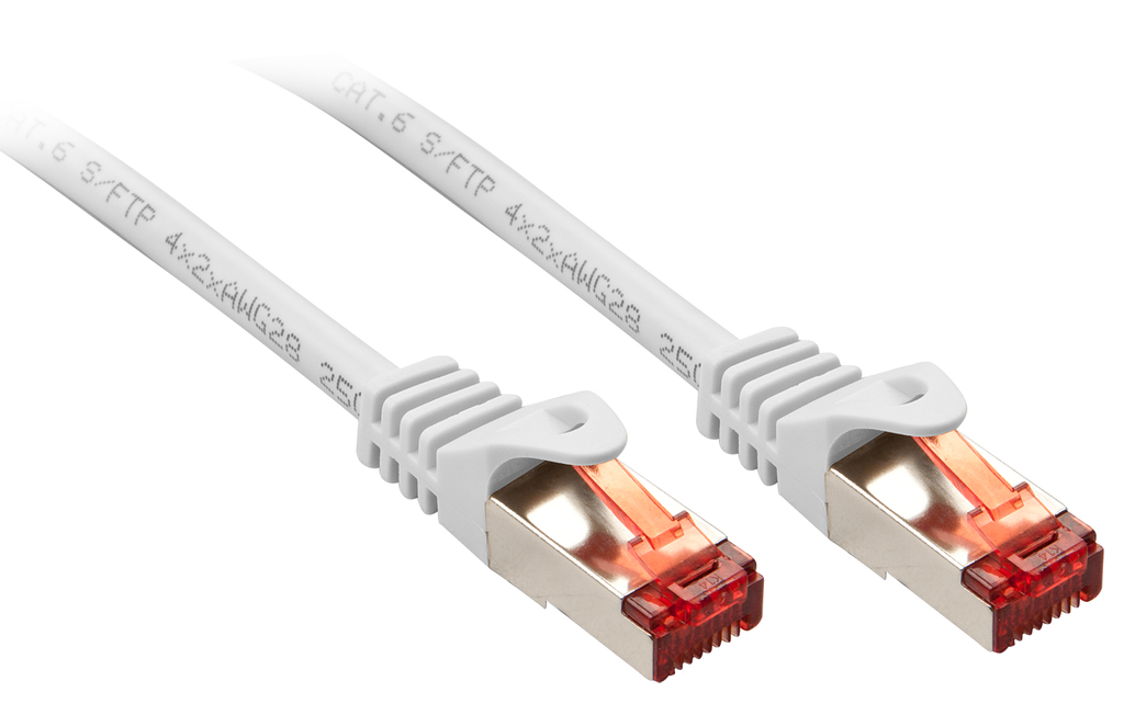 Lindy Cat.6 S/FTP 1.5m - 1.5 m - Cat6 - S/FTP (S-STP) - RJ-45 - RJ-45 - White