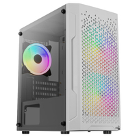 AEROCOOL ADVANCED TECHNOLOGIES Aerocool TRINITYMINIWHV3 Micro ATX Gaming Case Tempered Glass 3xFans RGB White - Mini Tower - PC - White - micro ATX - Mini-ITX - ABS - SPCC - Gaming