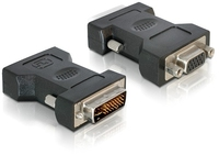 Delock VGA 15pin F > DVI 24+5 M - DVI-I - 15pin VGA - Black