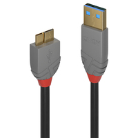 Lindy 36766 1m USB A Micro-USB B Männlich Männlich Schwarz USB Kabel