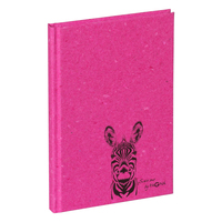 Pagna Save me Zebra - Image - Fuchsia - A6 - 128 sheets - Dot grid paper - Hardcover