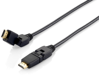 Equip Swivel HDMI 2.0 Cable - 2m - Swivel plug - 2 m - HDMI Type A (Standard) - HDMI Type A (Standard) - 3D - Audio Return Channel (ARC) - Black