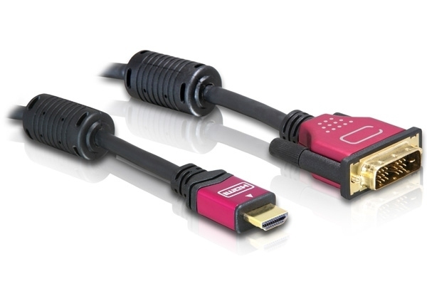 Delock HDMI - DVI Cable 5.0m - 5 m - HDMI - DVI-D - Black - Male/Male