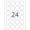 HERMA Removable labels A4 Ø 40 mm round white Movables/removable paper matt 2400 pcs. - White - Self-adhesive printer label - A4 - Paper - Laser/Inkjet - Removable