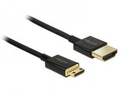 Delock Slim Premium - HDMI mit Ethernetkabel - mini HDMI (M) bis HDMI (M)