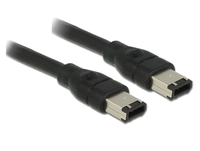 Delock 83273 - FireWire 400 (IEEE 1394/IEEE 1394a) - 6-p - 6-p - Black - Male/Male - 400 Mbit/s