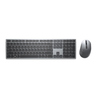 Dell Premier-Mehrgeräte-Wireless-Tastatur und -Maus - KM7321W - deutsch (QWERTZ) - Volle Größe (100%) - RF Wireless + Bluetooth - QWERTZ - Grau - Titan - Maus enthalten