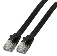 EFB Elektronik RJ45 Patchkabel U/FTP, Cat.6A, Rohkabel TPE 4,0mm ultraflex, 5m, schwarz