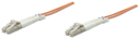 Intellinet Fiber Optic Patch Cable - OM1 - LC/LC - 1m - Orange - Duplex - Multimode - 62.5/125 µm - LSZH - Fibre - Lifetime Warranty - Polybag - 1 m - OM1 - LC - LC