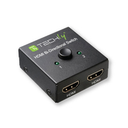 Techly IDATA-HDMI-22BI2 - HDMI - Black - 60 Hz - 6 Gbit/s - 600 MHz - 3840 x 2160 pixels