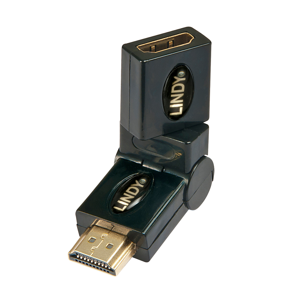 Lindy HDMI 360 Degree Adapter - HDMI M - HDMI FM - Black
