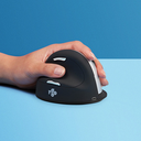 R-Go HE Mouse R-Go  - Ergonomische Maus - Groß (Handlänge über 185mm) - linkshändig - drahtlose - Linkshändig - Vertikale Ausführung - RF Wireless - 2500 DPI - Schwarz