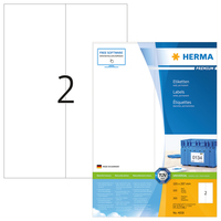 HERMA Etiketten Premium A4 105x297 mm weiß Papier matt 200 St. - Weiß - Rechteck - Dauerhaft - Papier - Matte - Laser/Inkjet