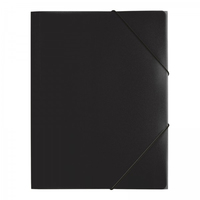 Pagna PP 12 - Presentation folder - A4 - Polypropylene (PP) - Black - Landscape - Snap fastener