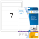 HERMA File labels A4 192x38 mm white paper matt opaque 175 pcs. - White - Self-adhesive printer label - A4 - Paper - Laser/Inkjet - Permanent