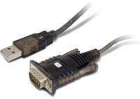 Techly IDATA-USB2-SER-1A - Black - 1.5 m - USB Type-A - DB-9 - Male - Male