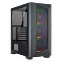 AZZA OCTANE A - Midi Tower - PC - Black - ATX - EATX - ITX - micro ATX - Tempered glass - Multi